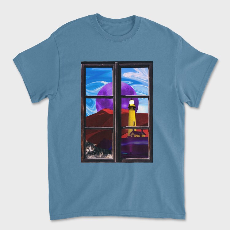 Landscape Window, Унисекс Мъжка Тениска