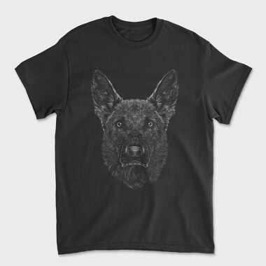 Unisex Men's T-Shirt, German Shepherd Portrait