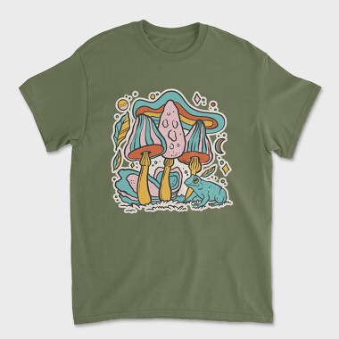 Pastel Retro Mushrooms, Unisex Men's T-Shirt