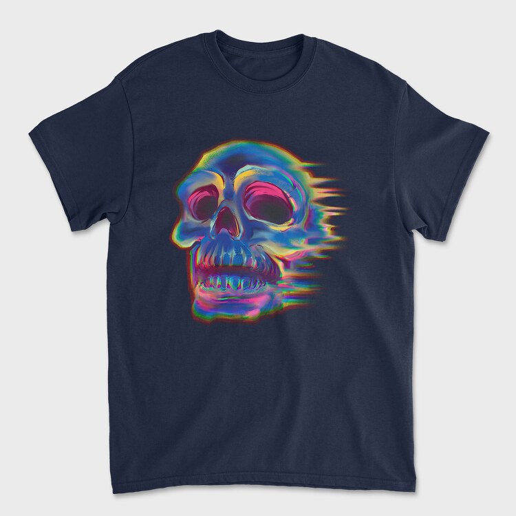 Skull Effect Colorful, Unisex Men's T-Shirt