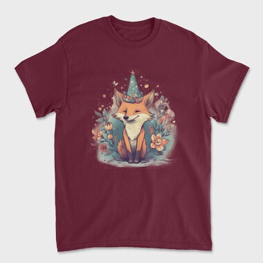 Унисекс Мъжка Тениска, Birthday Fox