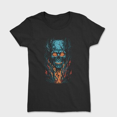 Skull Flames, Women's T-Shirt