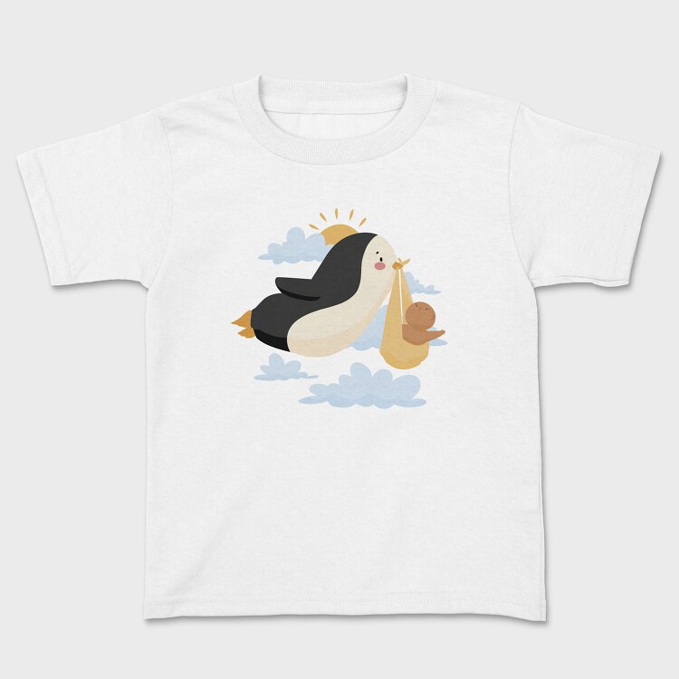 Penguin With a Baby, Kids' T-Shirt