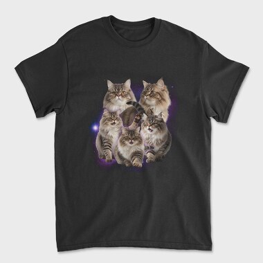 Persian Cats Space, Unisex Men's T-Shirt