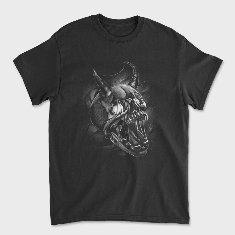 Creepy Skull Monochrome, Unisex Men's T-Shirt