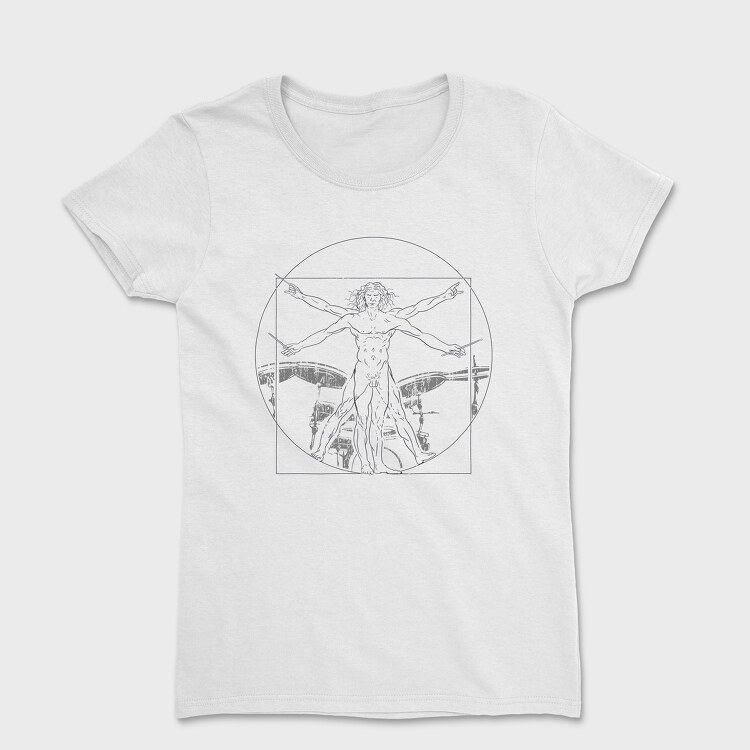 Vitruvian Drummer, Women's T-Shirt
