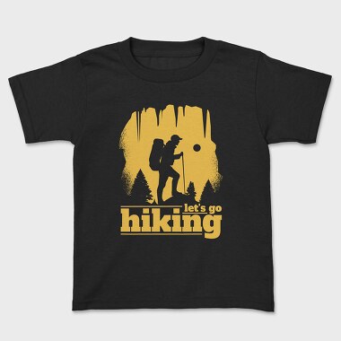 Lets Go Hiking Yellow, Kids' T-Shirt