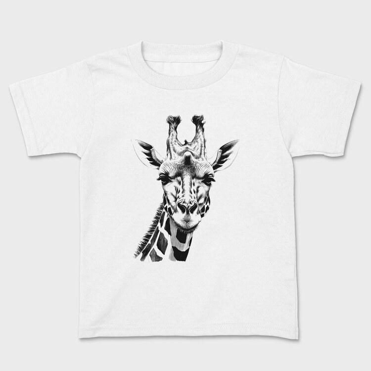 Giraffed Black and White, Kids' T-Shirt