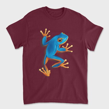 Blue Frog Realistic, Unisex Men's T-Shirt