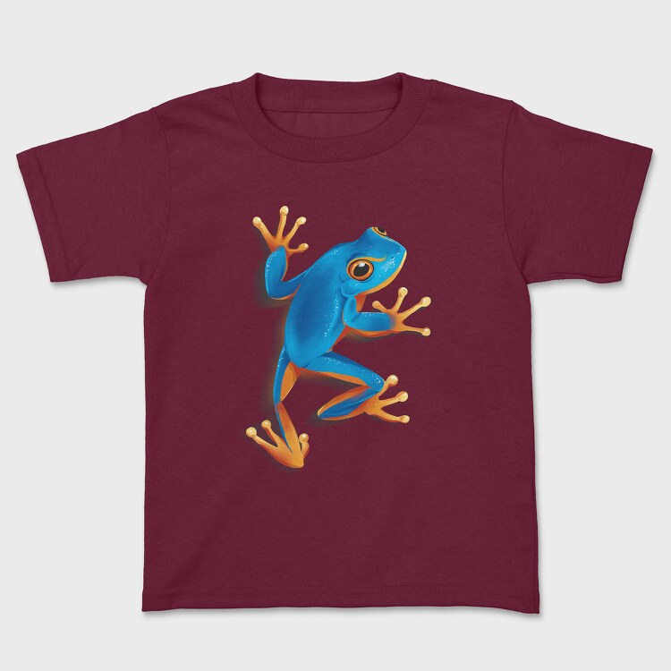Blue Frog Realistic, Kids' T-Shirt