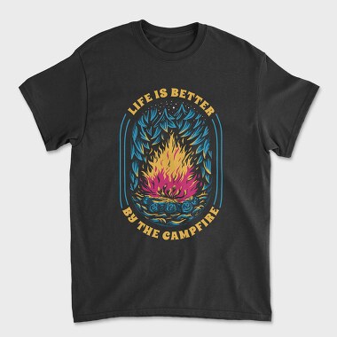 Life Is Better by the Campfire, Unisex Men's T-Shirt