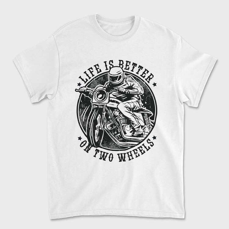 Life Is Better on Two Wheels, Унисекс Мъжка Тениска