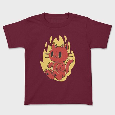 Cute Devil Cat, Детска Тениска