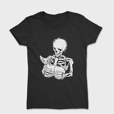 Skull With Cat, Дамска Тениска