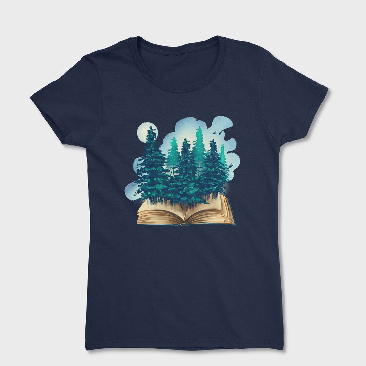 Book Trees Forest, Women's T-Shirt