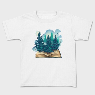 Book Trees Forest, Kids' T-Shirt