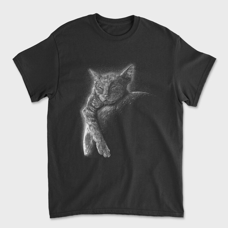 Sleeping Cat Moon, Унисекс Мъжка Тениска