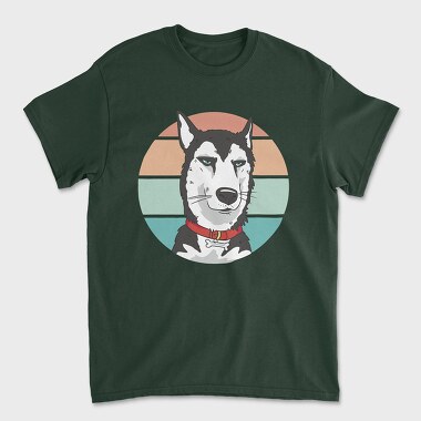 Bored Husky Dog, Unisex Men's T-Shirt