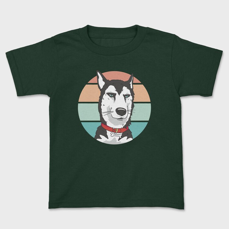 Bored Husky Dog, Kids' T-Shirt
