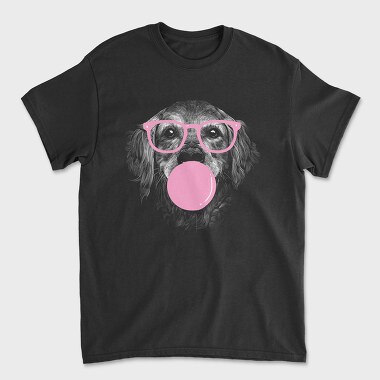 Golden Dog Glasses, Unisex Men's T-Shirt
