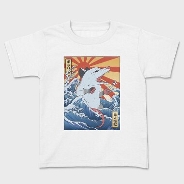 Wave Possum Japanese, Kids' T-Shirt