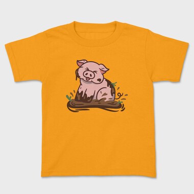 Cute Pig Mud, Детска Тениска