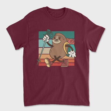 Sloth Hiker, Unisex Men's T-Shirt