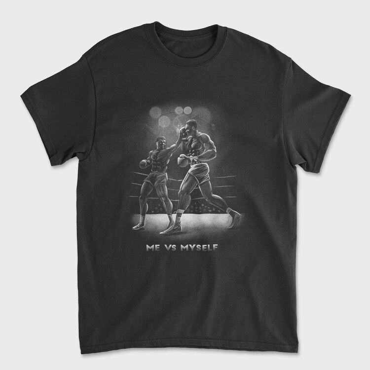 Boxing Monochrome Fighter, Унисекс Мъжка Тениска