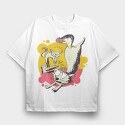 Cute Surfer Cat, Unisex Men's T-Shirt