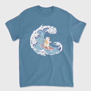 Cute Surfer Cat, Unisex Men's T-Shirt