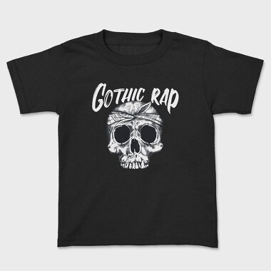 Gothic Rap Skull, Kids' T-Shirt