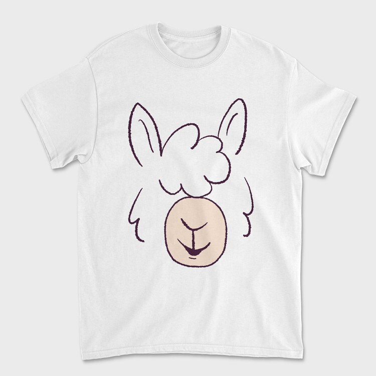 Llama Face, Унисекс Мъжка Тениска