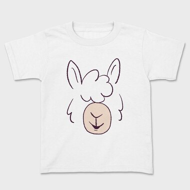 Kids' T-Shirt, Llama Face