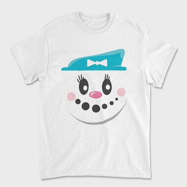 Snow Man Face 3, Unisex Men's T-Shirt