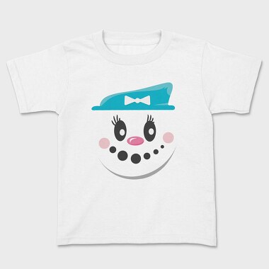 Snow Man Face 3, Kids' T-Shirt