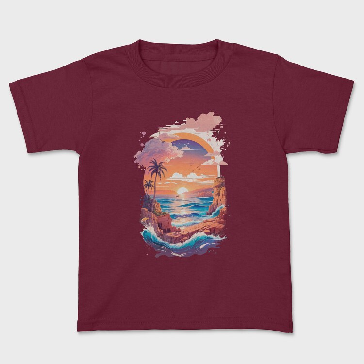 Greece Landscape Sunset, Kids' T-Shirt