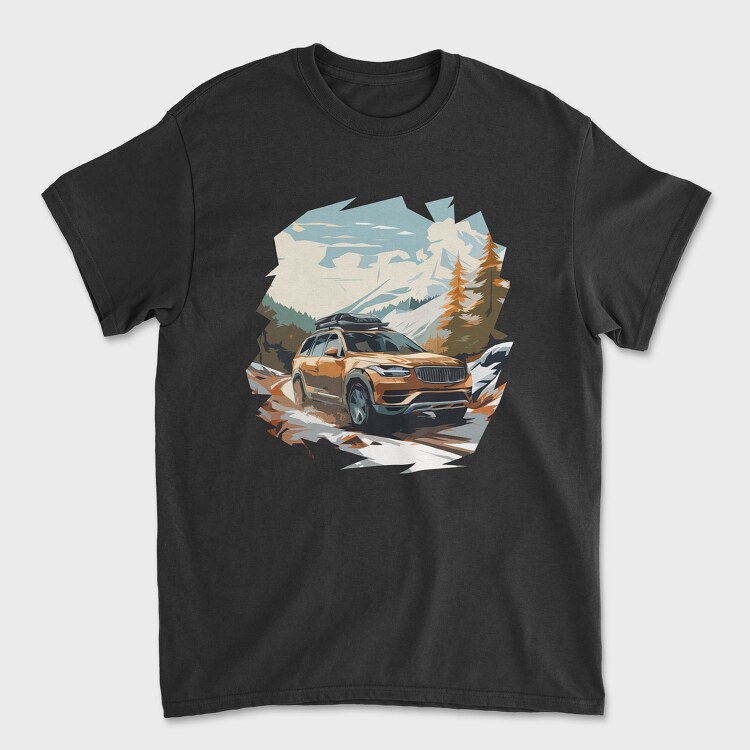 Winter Suv Car, Unisex Men's T-Shirt