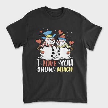 Snowman Love, Unisex Men's T-Shirt