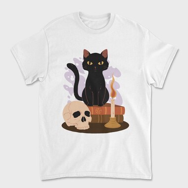 Witchy Black Cat, Unisex Men's T-Shirt