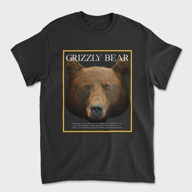Grizzly Bear Face, Unisex Men's T-Shirt