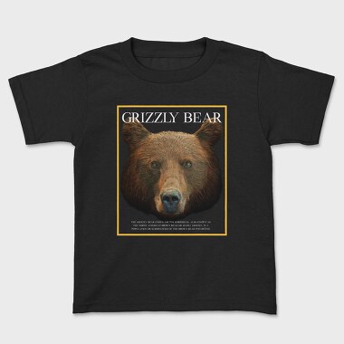 Grizzly Bear Face, Kids' T-Shirt