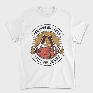Camping and Beer 2, Unisex Men's T-Shirt