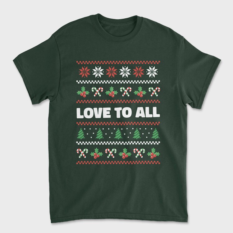 Love to All Ugly Sweater, Unisex Men's T-Shirt