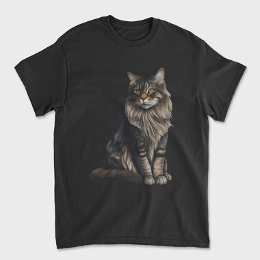 Maine Coon Cat, Unisex Men's T-Shirt