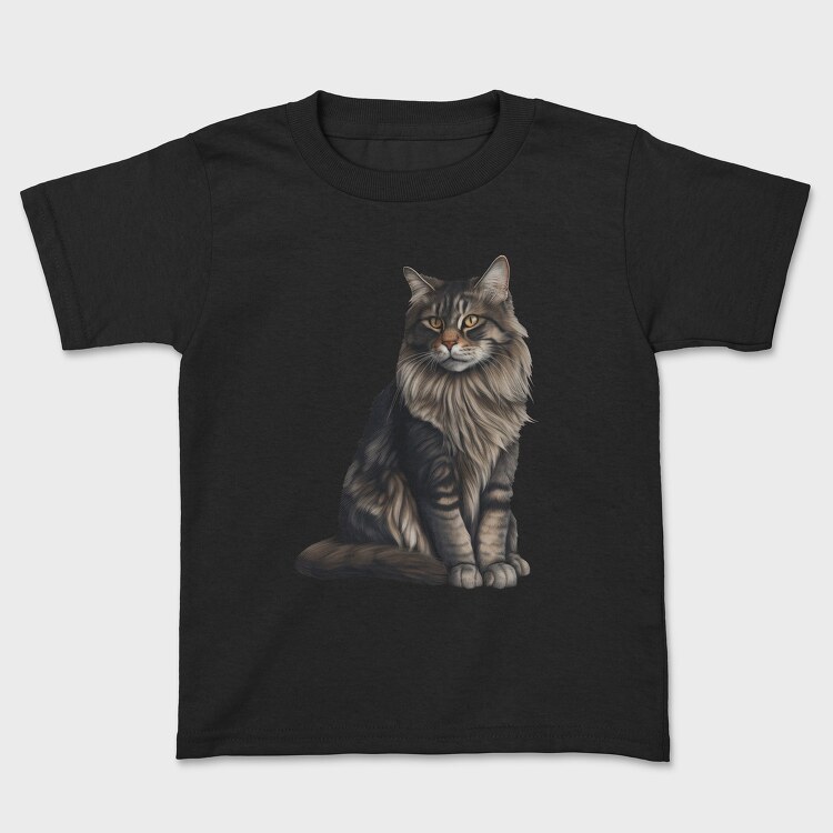 Maine Coon Cat, Kids' T-Shirt