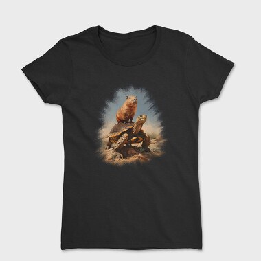 Capibara and Turtle, Women's T-Shirt