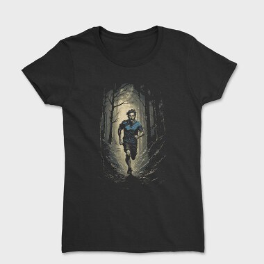 Man Running Forest, Women's T-Shirt
