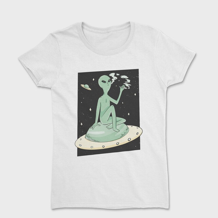 Marijuana Weed Alien, Women's T-Shirt