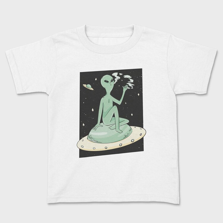Marijuana Weed Alien, Kids' T-Shirt