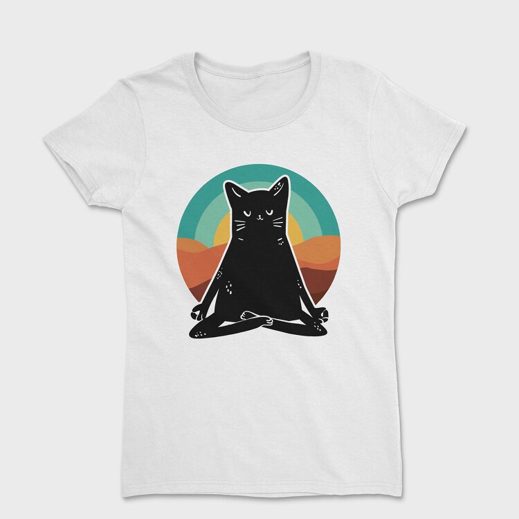 Yoga Cat 2, Дамска Тениска
